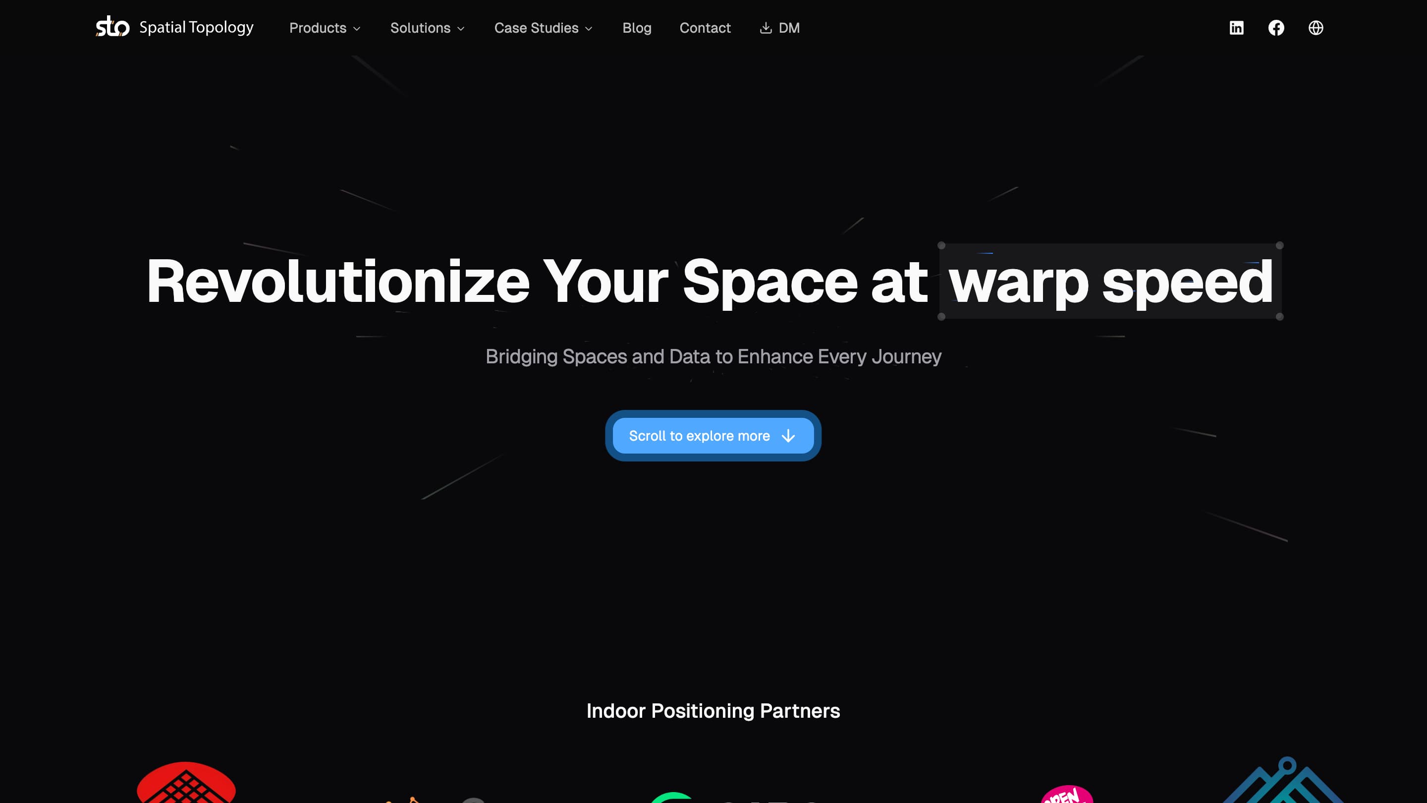Refreshed corporate site homepage after rebuild, desktop